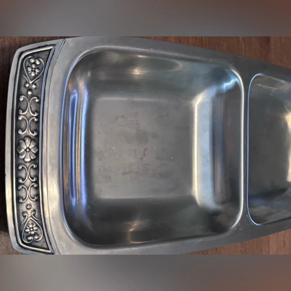 Cordova, 1969, Solid 18-8 Stainless Steel Double Serving Tray MCM